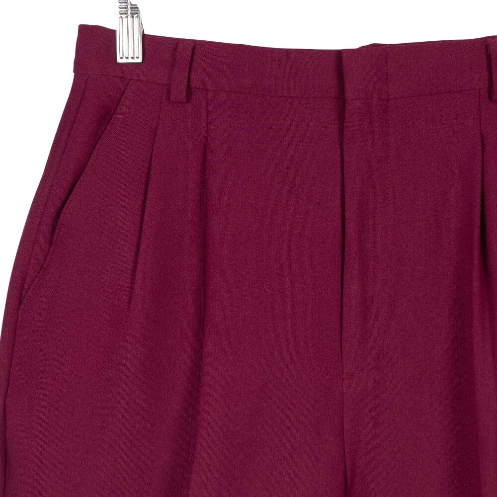 Haggar Pleated Front Pants VTG Womens NEW Magenta Pink Stretch Dress Casual - Picture 2 of 7
